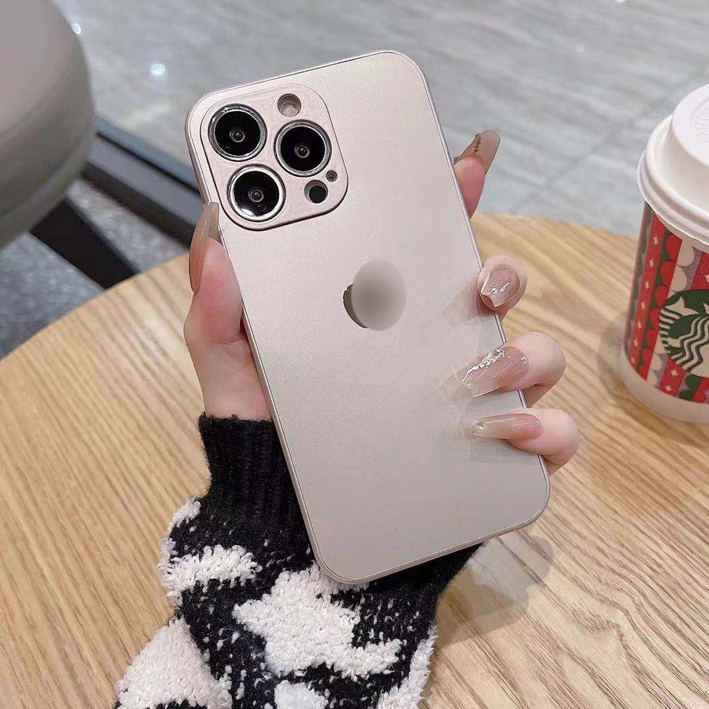 Ốp Điện Thoại Viền Vuông In LOGO Đơn Giản Cho IPhone 13 12 11 Pro Max XS Max XR X