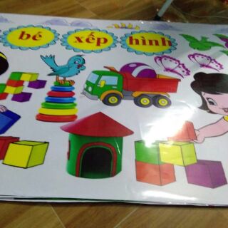 Tranh decan trang trí góc mầm non