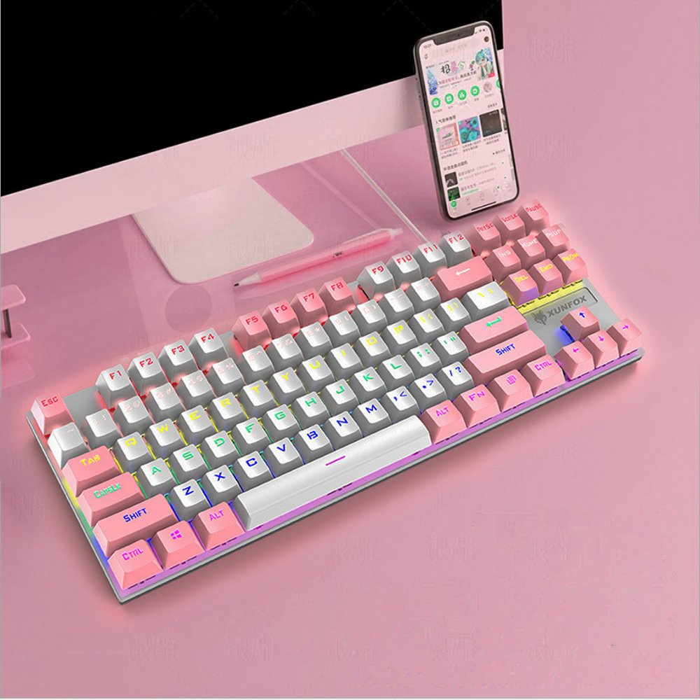 Bàn Phím Cơ Gaming K80 Blue Switch Led 10 Chế Độ Khác Nhau keycap thay dễ dàng | BigBuy360 - bigbuy360.vn