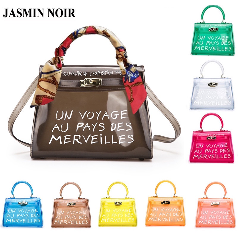 Túi Xách JASMIN NOIR Trong Suốt Chất Liệu PVC Thời Trang Cho Nữ