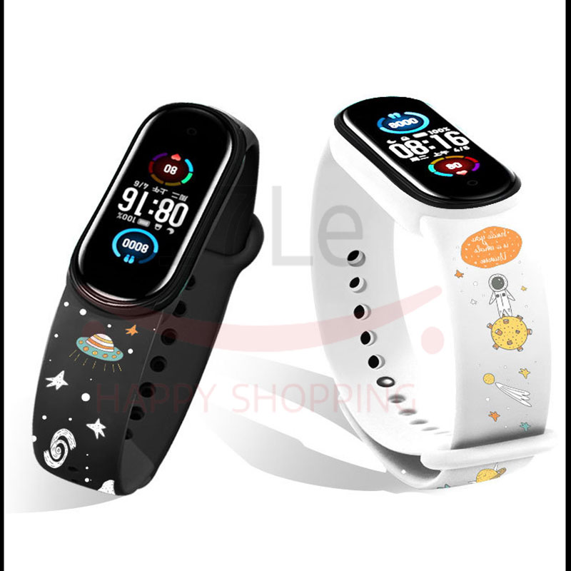 Dây Đeo Thay Thế Chất Liệu Silicon Màu Trơn Cho Xiaomi Mi Band 6 6