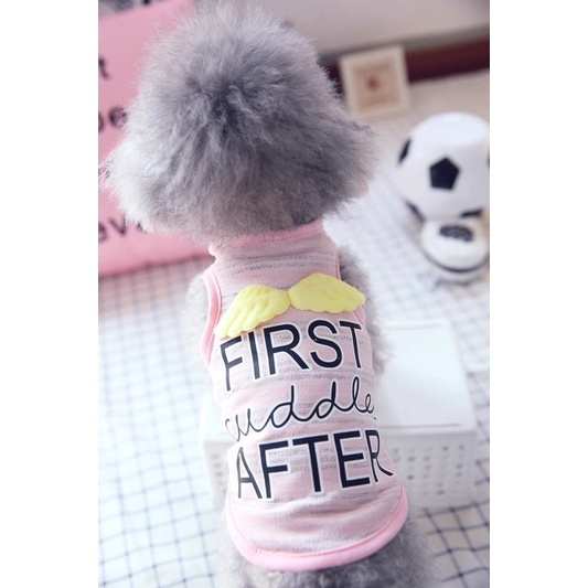 Áo ba lỗ cánh thiên thần màu pastel thời trang cho chó mèo