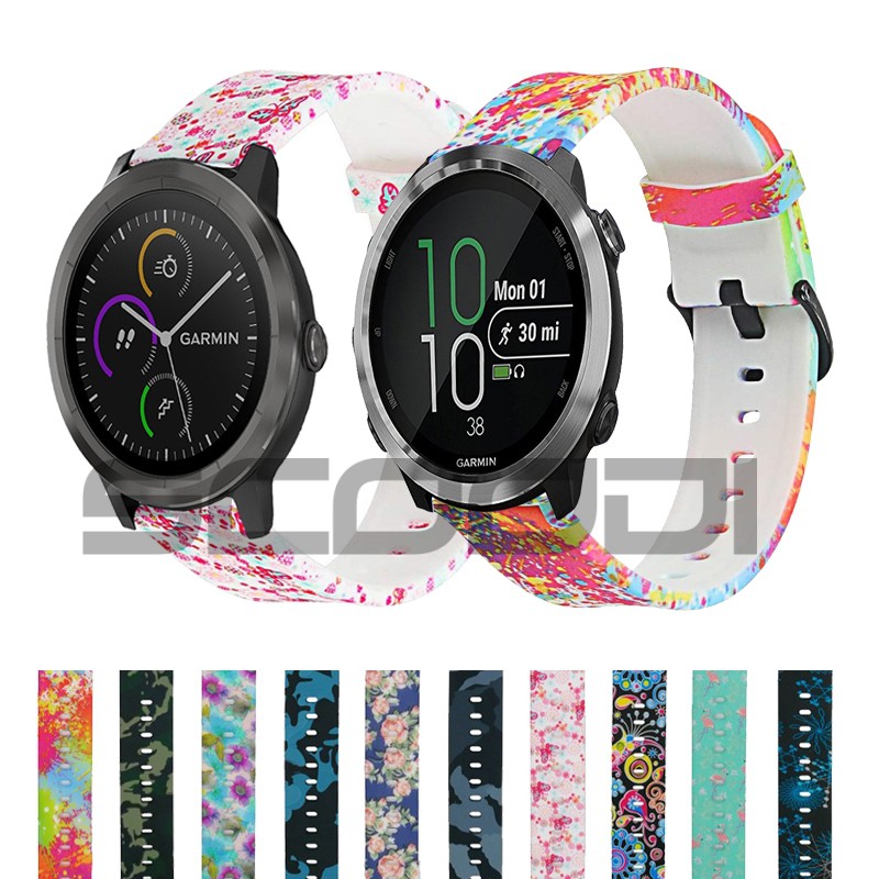 Dây Đeo Silicon Mềm Cho Đồng Hồ Thông Minh Garmin Vivoactive 3 Có 10 Màu Lựa Chọn