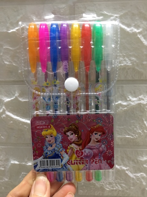 Bút nhũ 8 màu vỉ nhựa trong dẻo (1 vỉ /8 màu )