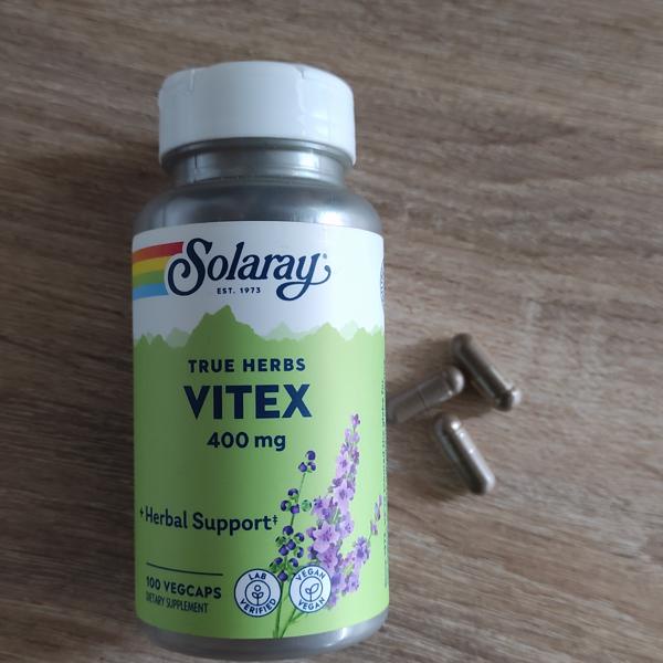 100 Thuần Chay - Viên uống Vitex 400 mg điều hòa kinh nguyệt, cân bằng nội tiết tố nữ hãng Solaray