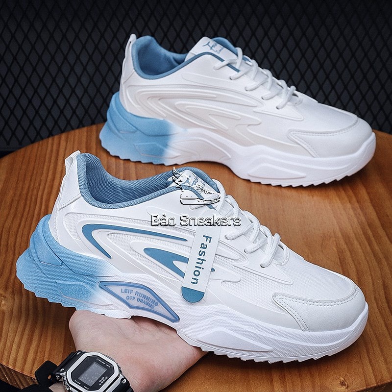 Giày Thể Thao Nam cao cấp Tập Gym Chạy Bộ Thể Dục Bảo Sport giày sneaker nam hàn quốc cổ thấp 2 màu đen trắng G242