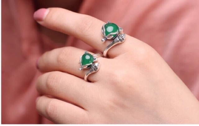 Nhẫn hồ ly mẫu bạc cá tính