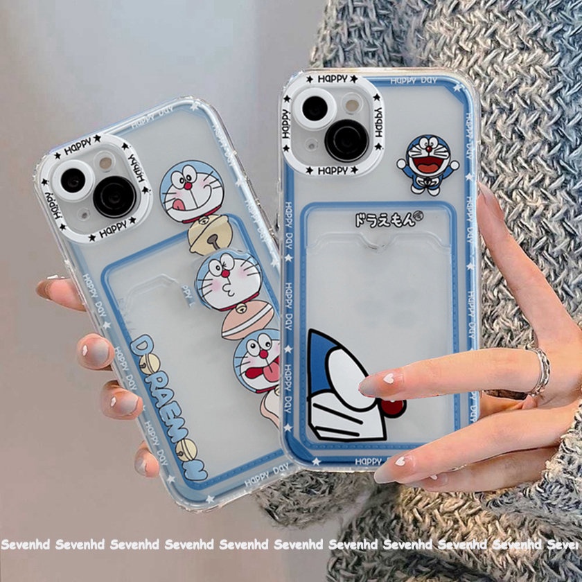 Ốp Điện Thoại Dẻo Trong Suốt Họa Tiết Doremon Cho iPhone 14 13 12 11 Pro Max X XR Xs Max 8 7 6 6s Plus SE 2020