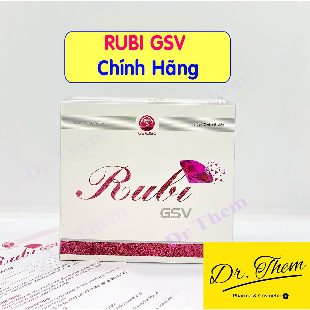 ✅[Chính Hãng] Rubi GSV - Viên Uống Đẹp Da, Sạm Da, Nám Da, Bổ Sung Vitamin, Cho Da Mụn, Trắng Da