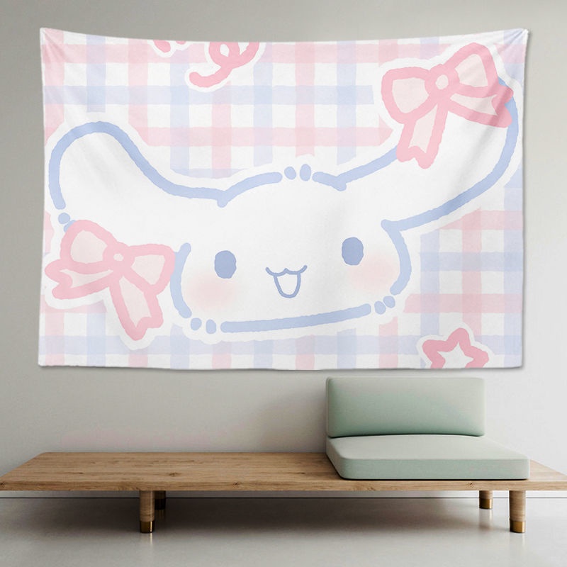 Sanrio Kuromi Thảm Tuyệt vời Lommy Treo Tường Trang Trí Phòng Ký Túc Xá In Chữ What You See You Get