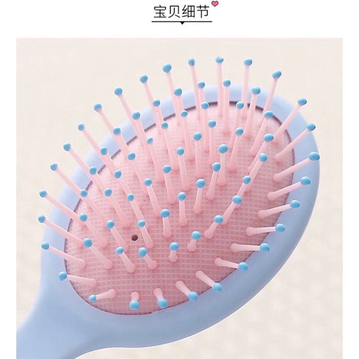 Lược massage da đầu cầm tay hoạ tiết hoạt hình dễ thương ( tặng kèm chun buộc tóc )!