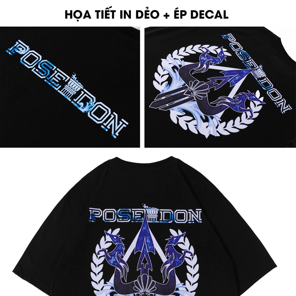 Áo Thun Nam Tay Ngắn Cổ Tròn Thần Cổ Đại Poseidon Y2010 Ver4 21033 |YaMe|