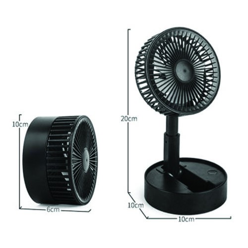 Quạt tích điện gấp gọn mini để bàn USB Fan A9, 3 tốc độ, sử dụng 4h liên tục