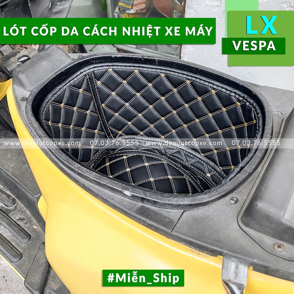 Lót Cốp Da Chống Nóng Chống shock - VESPA LX (VESPA S; Vespa ET8)-Giá Tận Xưởng-Có Túi Giấy Tờ