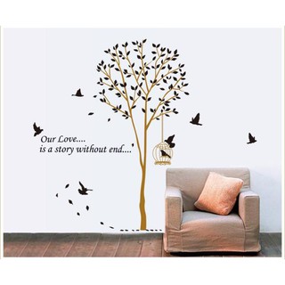 Decal dán tường cây trang trí