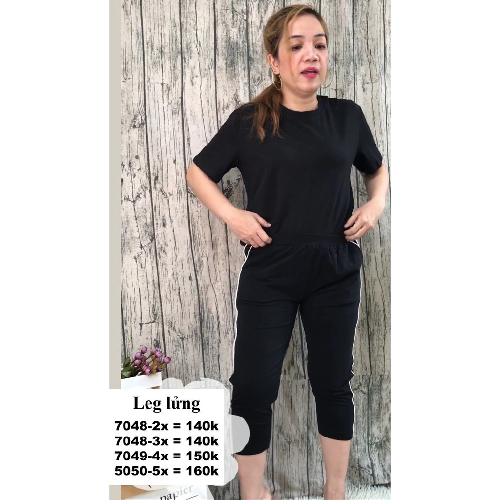 [ 2c 200k ] SALE Quần legging BIG SIZE leg lửng có túi 7048,7049,7050