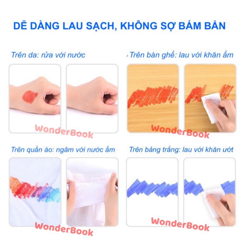 Hộp Bút Dạ Màu Nước An Toàn cho bé Washable Marker Mideer, bộ bút highlight