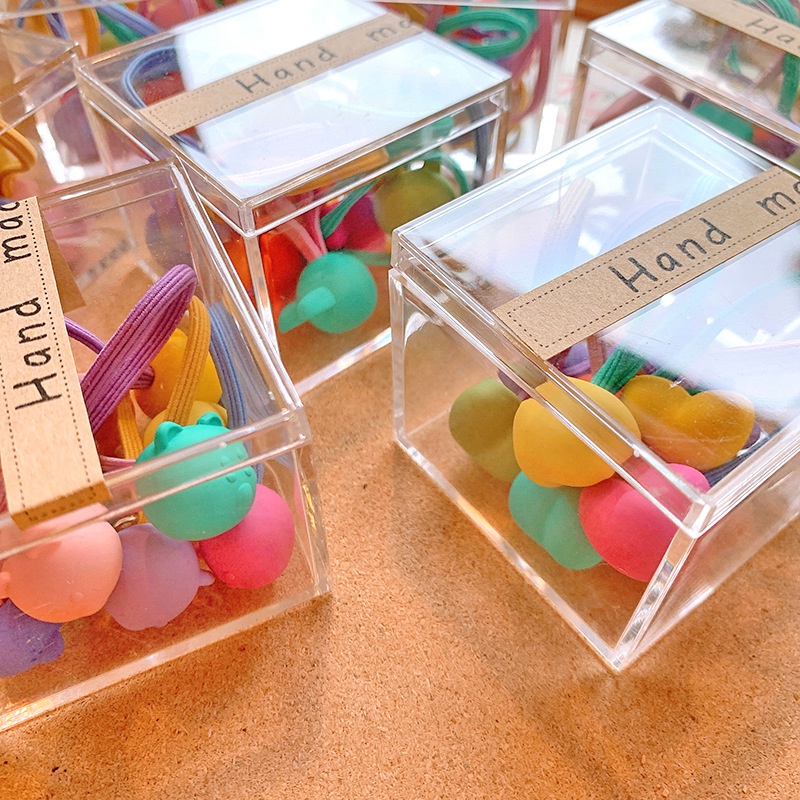 Set 10 dây buộc tóc nhiều màu ngộ nghĩnh dễ thương cho bé gái