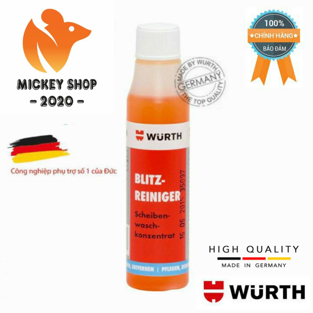 [MUA NHIỀU] Nước Rửa Kính Ô Tô Wurth Rapid Windscreen Cleaner 32ml 0892333