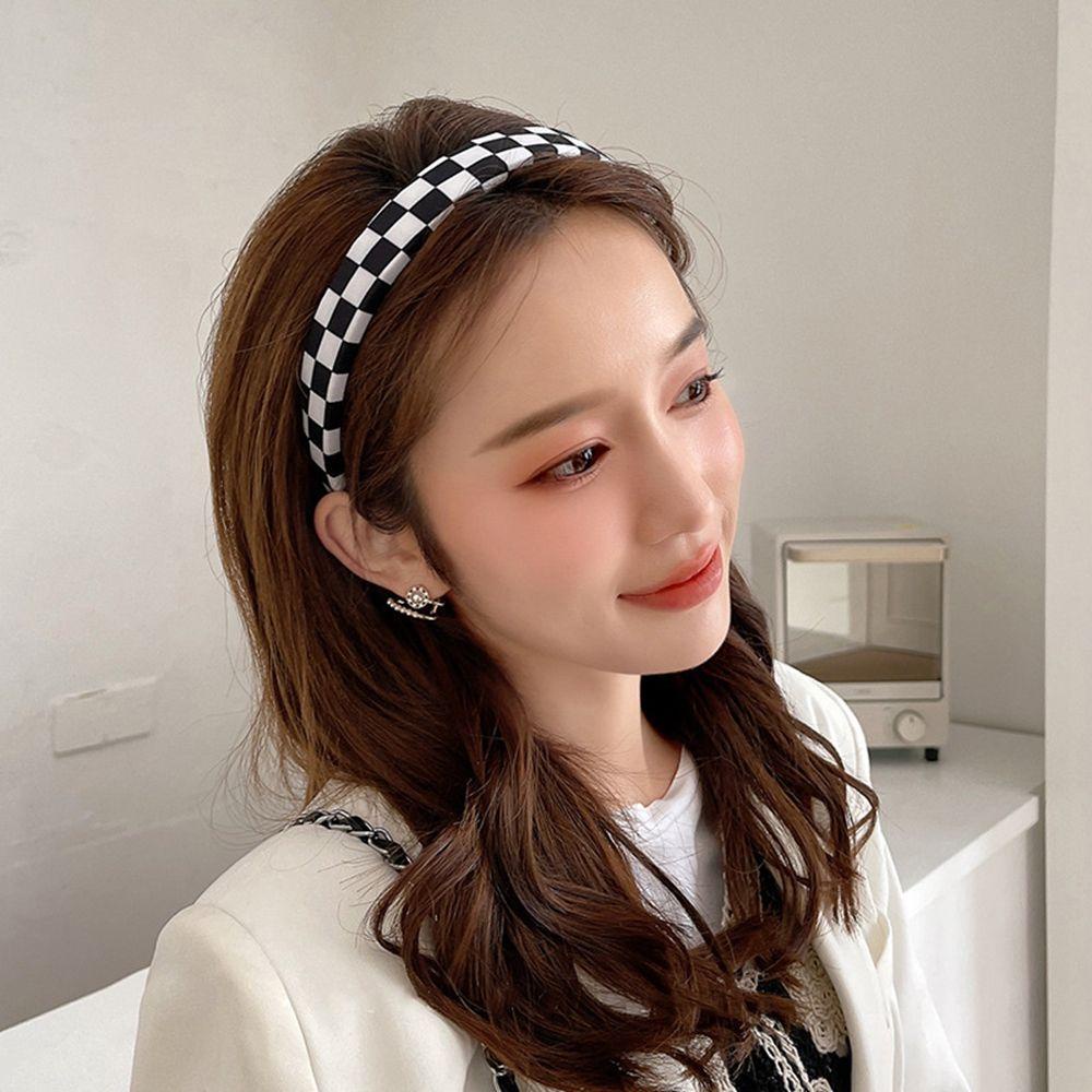 DANILO Băng Đô Cài Tóc Bằng Da Pu Họa Tiết Chấm Bi Phong Cách Retro Ngọt Ngào Cho Nữ