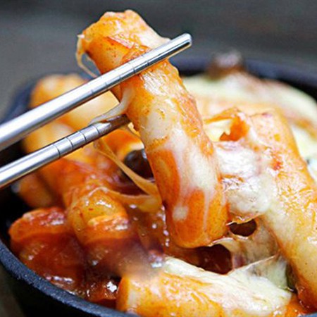 [COMBO 3 Món] Bánh gạo nhân Phô Mai Tokbokki Hàn Quốc sốt cay với chả cá Hàn Quốc 500g