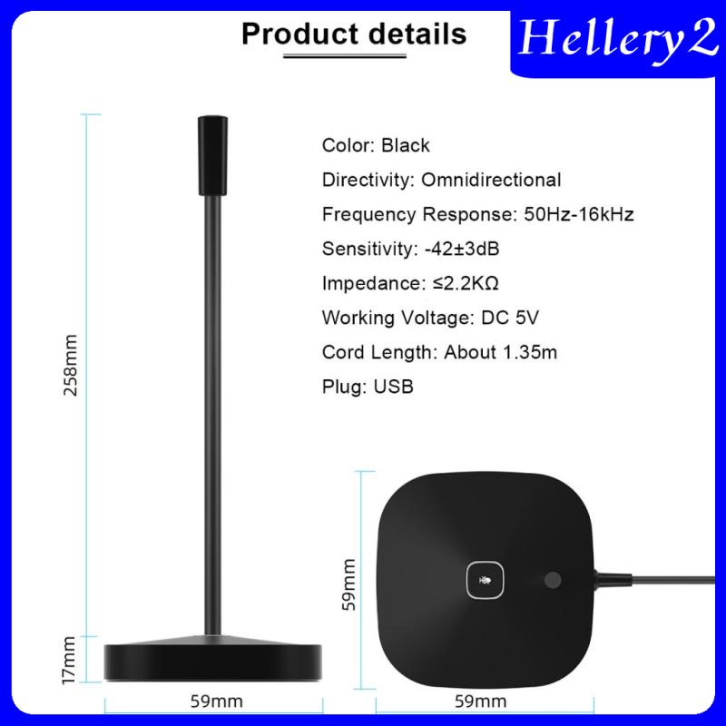 [HELLERY2] USB Desktop Computer Microphone Plug &amp; Play for Gaming Dictation