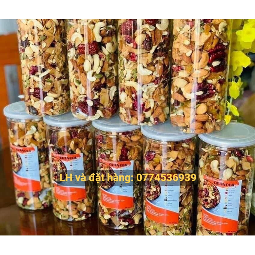 Granola ăn vặt ăn kiêng healthy 500gr ngũ cốc dinh dưỡng giảm cân