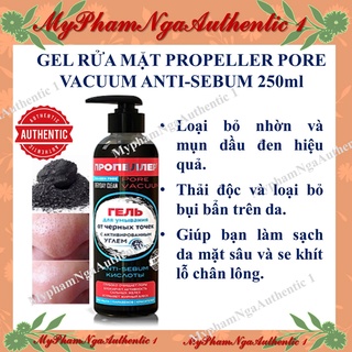 Sữa rửa mặt than hoạt tính Propeller PoreVacuum gel  cải thiện mụn đầu đen