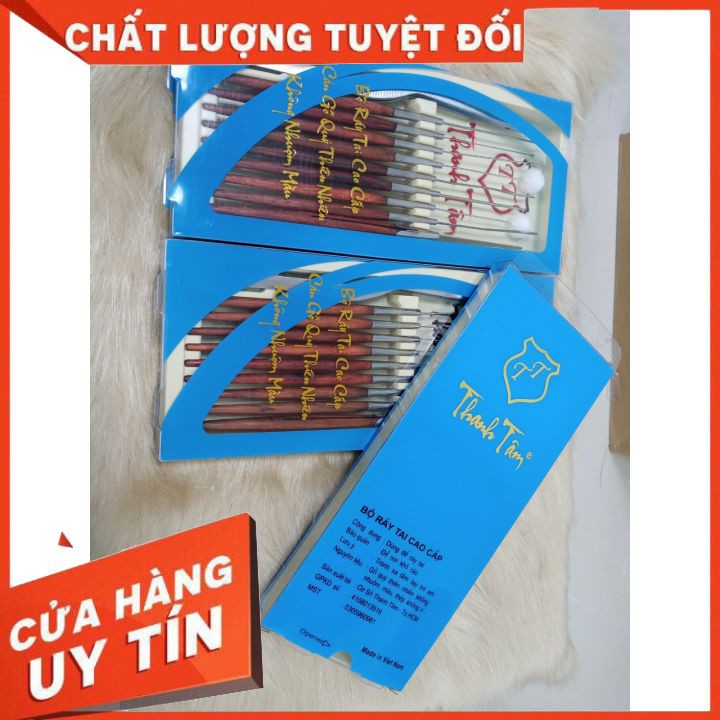 Bộ ráy tai cao cấp cán gỗ  THANH TÂM - LÂM UYÊN  nhỏ gọn độc đáo chất liệu inox và gỗ an toàn XỊN TỐT CHẤT .