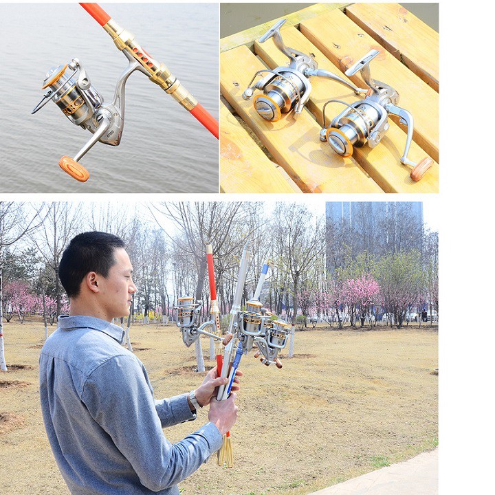 Máy Câu Cá Cao Cấp YUMOSHI Kim Loại [Made in Taiwan] - SANAMI FISHING,Cối kim loại,núm tay quay độc lạ, máy cau cá