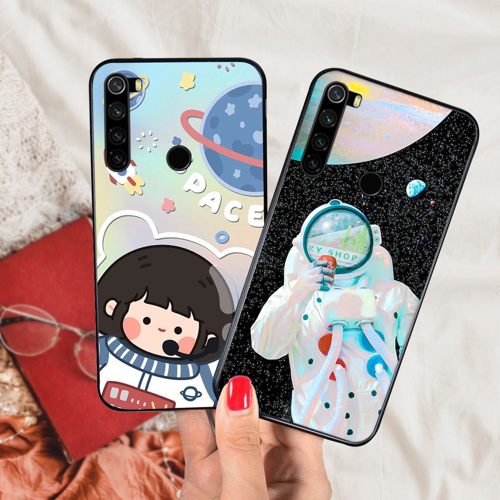 Ốp lưng Xiaomi Redmii Note 8 mẫu  vũ trụ cute đáng yêu, ốp phi hành gia