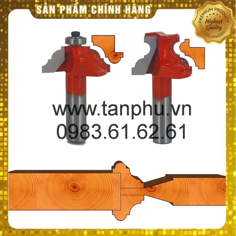 MŨI PHAY GỖ CHỈ NỔI TRÒN CÓ GỜ 30MM