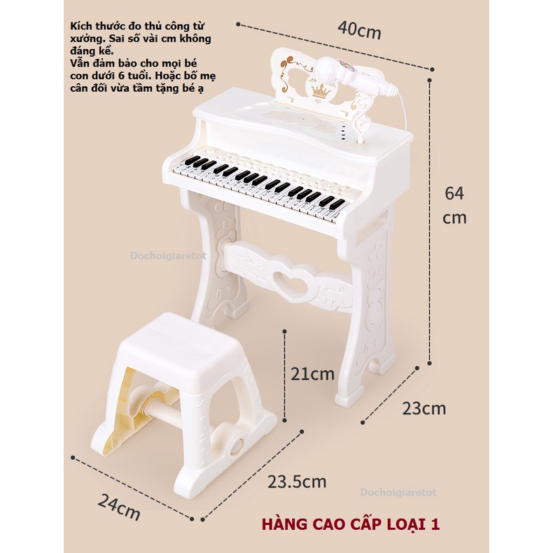 (sẵn) Bộ Đàn Piano Mini cho bé kèm mic thu âm, có kết nối điện thoại, bàn phím chữ Tiếng Anh cao cấp - nhạc cụ 37 phím