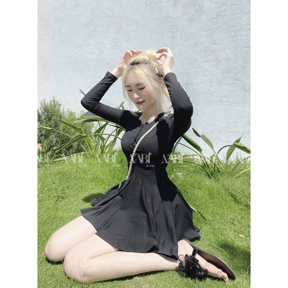 đầm thun gân Yunie