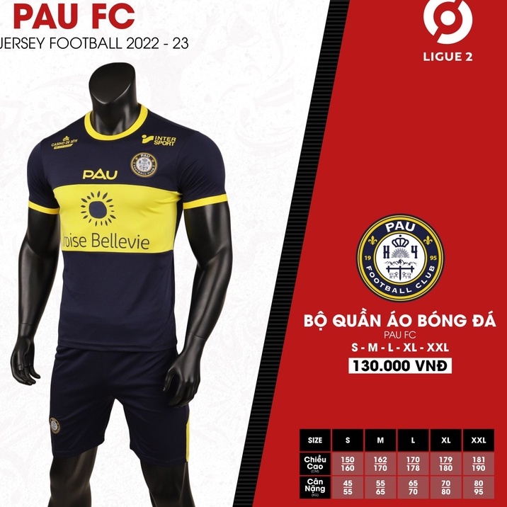 Bộ quần áo bóng đá CLB PAU FC - Quần áo đá banh mới nhất