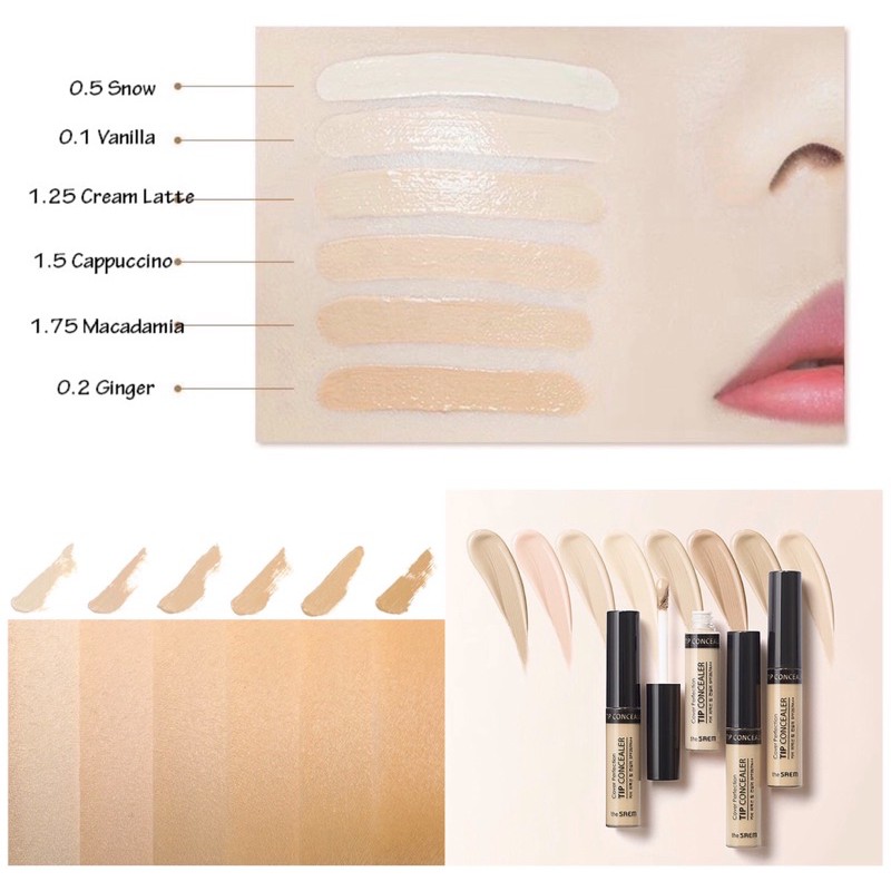 Kem Che Khuyết Điểm The Saem Cover Perfection Tip Concealer SPF28/PA++ 6,5g | BigBuy360 - bigbuy360.vn