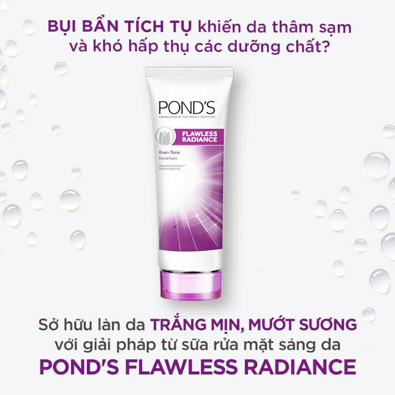 Sữa rửa mặt sáng da cao cấp Pond's Flawless White TM- Trắng không tì vết 50g
