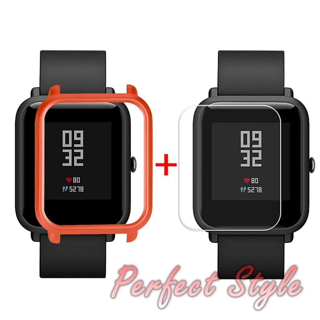 Combo ốp viền bảo vệ kèm dán màn Amazfit Bip