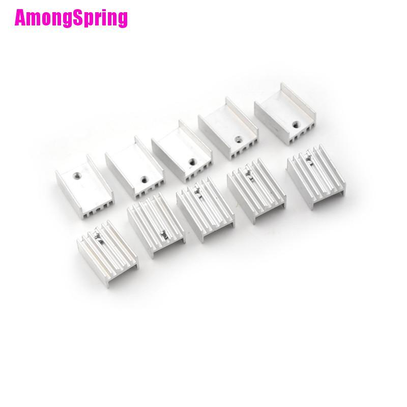 Set 10 Miếng Tản Nhiệt Bằng Nhôm Cho Bán Dẫn To-220 Transistor 20x15 X 10mm 0 0 0 0 0 0 0 0