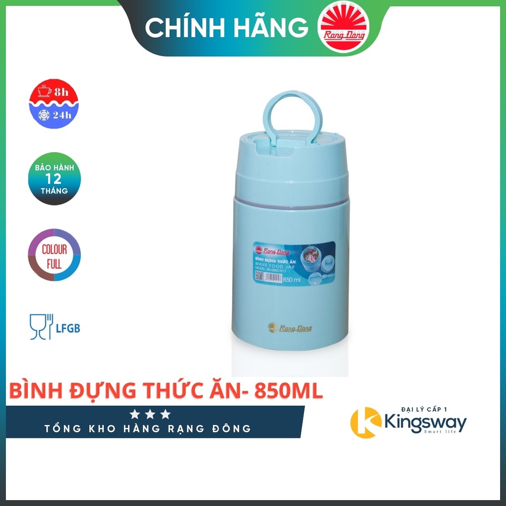 Bình Đựng Đồ Ăn Rạng Đông 0850 N1.T Chính Hãng Cao Cấp Dung tích 850 ml