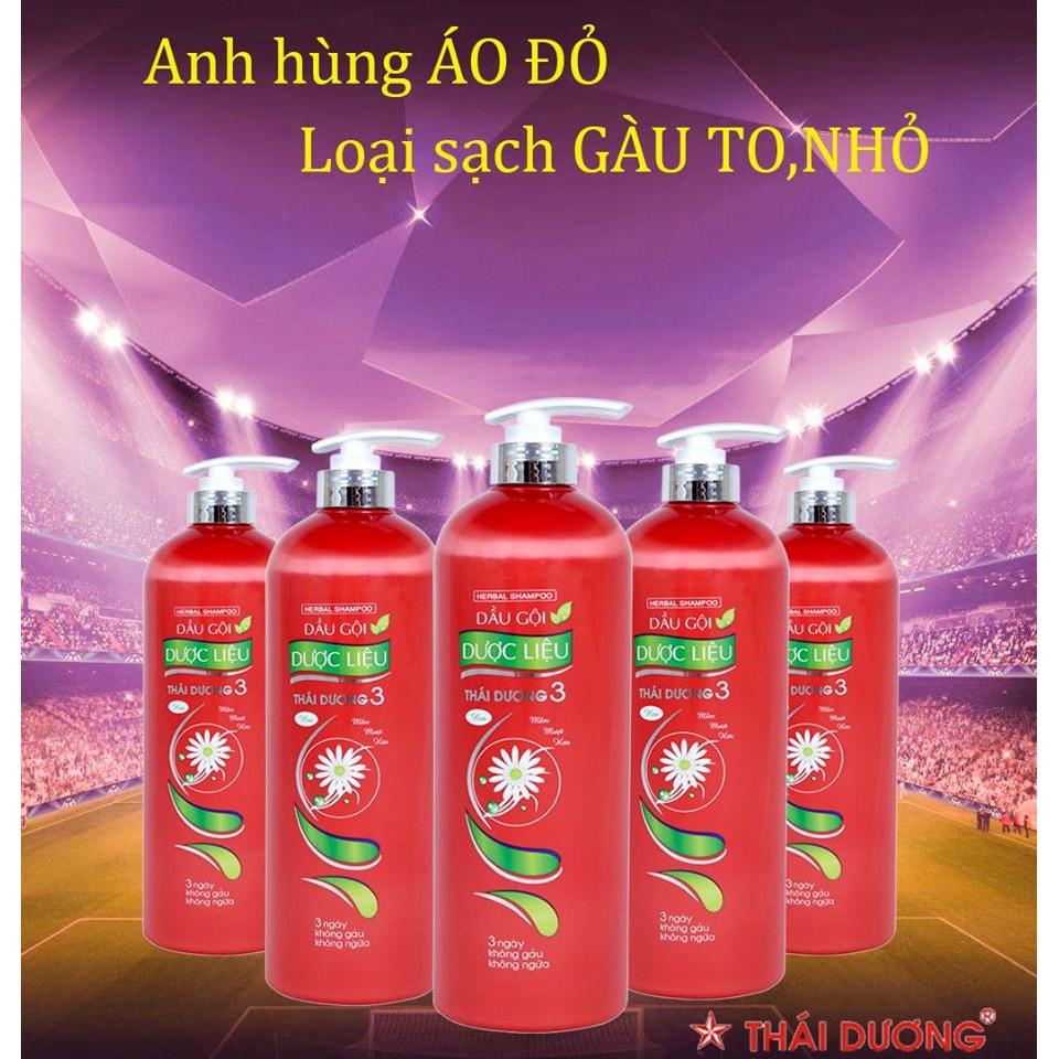 Dầu Gội và Xả Dược Liệu Thái Dương 3 (Hương Hoa) - Giảm Rụng Tóc, Dưỡng Tóc (Chai 200ml/480ml/600ml/1100ml) [Chính Hãng]