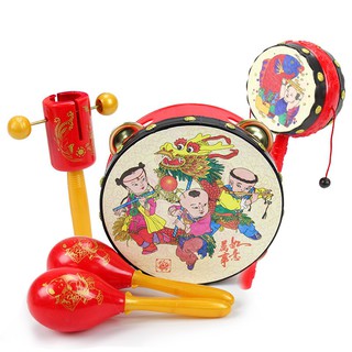 Bộ đồ chơi trống cầm tay cho trẻ 5 món - 6455