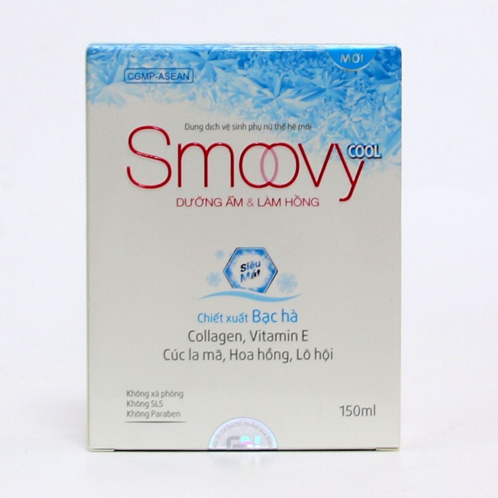 Combo 3 dung dịch vệ sinh phụ nữ thế hệ mới Smoovy Cool dưỡng ẩm làm mát và làm hồng vùng kín (150ml/chai)