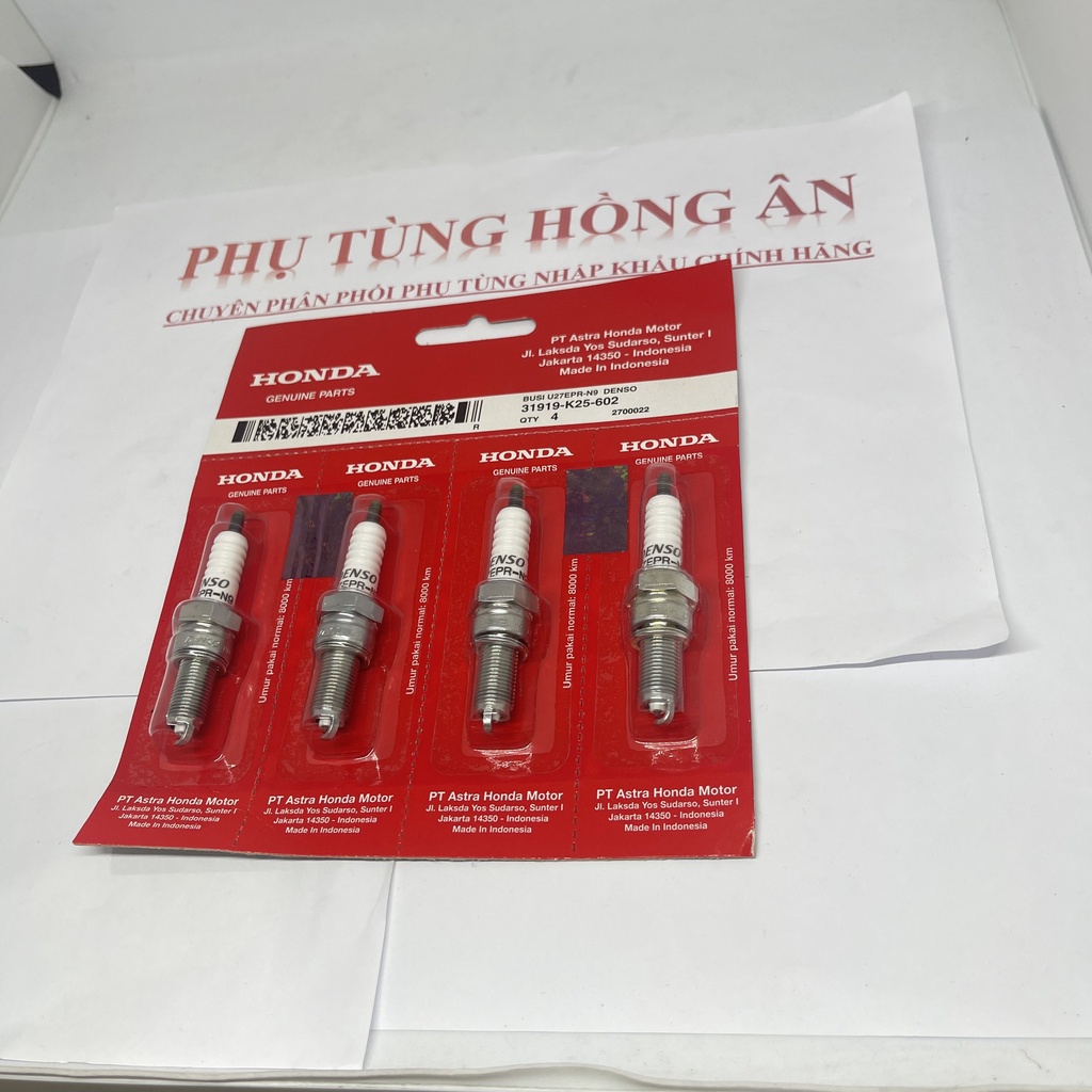 Bugi Winner, Winner X, Sonic 150, CBR, CB150R nhập khẩu chính hãng Honda Indonesia - PT HỒNG ÂN