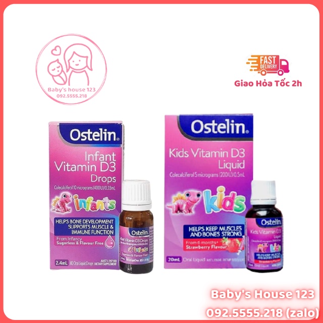 Vitamin D3 Ostelin bổ Sung Vitamin D3 Cho Bé Từ Sơ Sinh