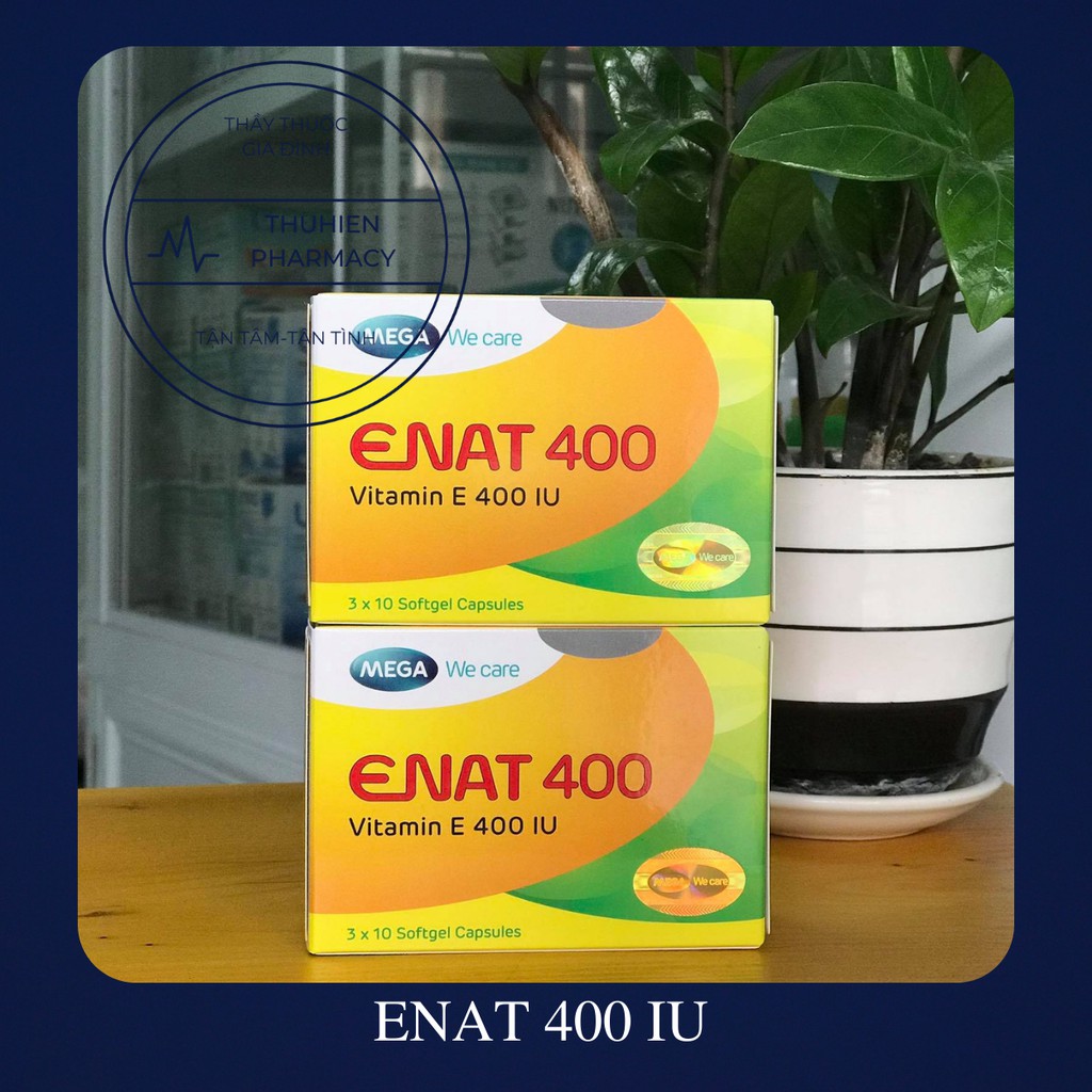 ENAT 400 IU - Bổ sung và dự phòng thiếu hụt vitamin E (Hộp 30 viên)