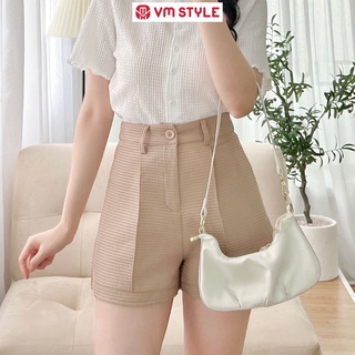 Quần short nữ VM Shop ống rộng lưng cao trơn nhiều màu thời trang ulzzang QSU00002