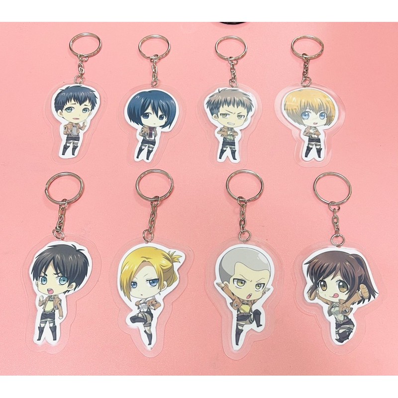 móc khoá attack on titan 3-8 cái/ móc khoá anime attack on titan