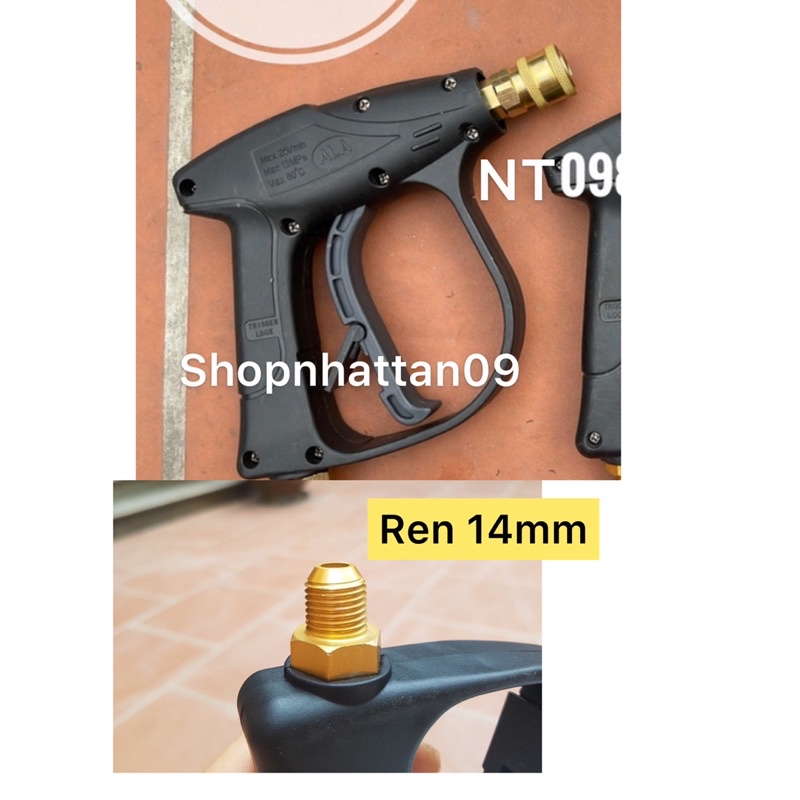 Súng Xịt Rửa xe đầu nối nhanh 1/4 - chuôi ren 14mm / ren22mm / nối nhanh 3/8