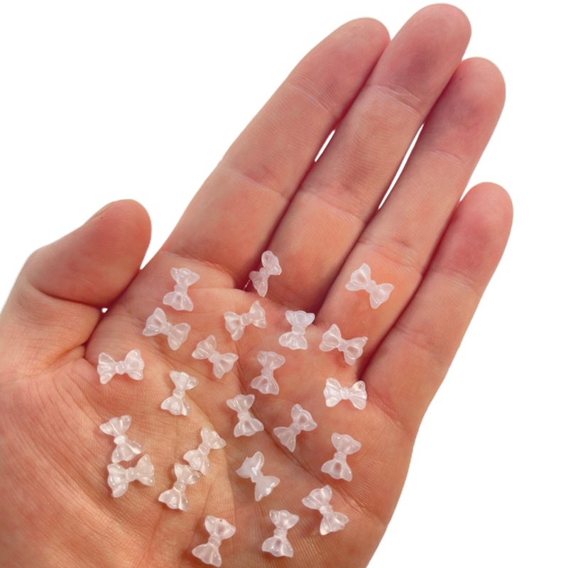 Set 100 Miếng Dán Trang Trí Móng Tay Hình Nơ Pha Lê 3d DIY